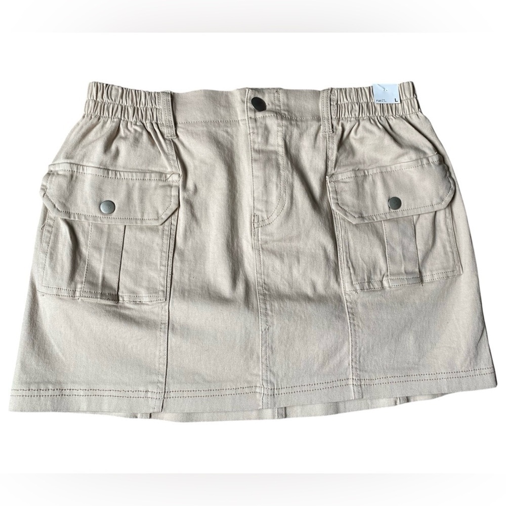 NWT Rue21 Light Tan Cargo Skirt Size L